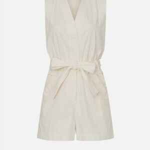 Derek Lam Cream Sleeveless Romper